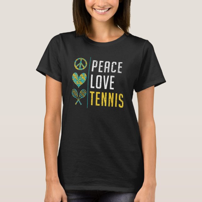 Camiseta Peace Love Tennis   (Frente)