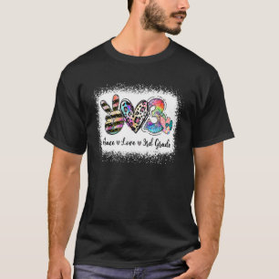 Camiseta Peace Love Third Grade Back To School Team 3rd Gra