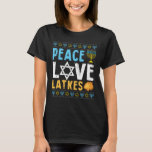 Camiseta Peace Love Trava Engraçado Hanukkah Chanukah judeu<br><div class="desc">chalá em seu garoto, hanukkah feio, hanukkah judeu, chanukah, chanukiah, menorah, sonho, pão de challah, latkes, christmas judeus, meninos judeus, meninas judeus, mulheres judeus, joia, suéter feio, camisola feia, bola de matzo, bolas de halls matzo, hanuzo ah travessa, natal feio, hanukkah, judeu malvado, christmukkah feliz, meowzel tov chanukah, dono de...</div>