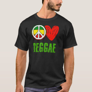 Camiseta Peace Love Unity Reggae Roots Jamaica Rasta Reggae