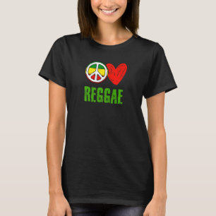 Camiseta Peace Love Unity Reggae Roots Jamaica Rasta Reggae