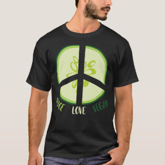 Camiseta Peace Love Vegan