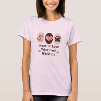 Camiseta Peace Love Veterinary Medicine Organic Tee