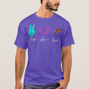 Camiseta Peace Love Vizsla Funny Dog Owner 