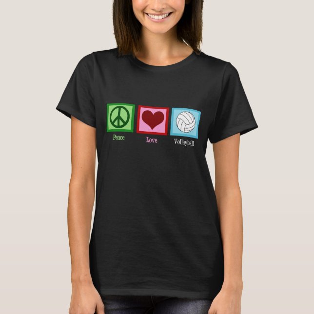 Camiseta Peace Love Voleibol (Frente)