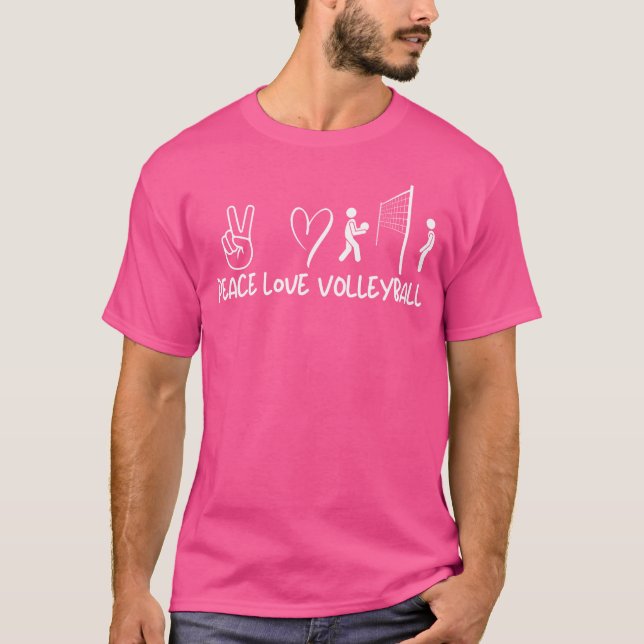Camiseta Peace Love Voleibol (Frente)