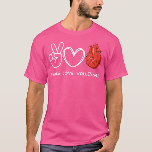 Camiseta Peace Love Voleibol (Frente)