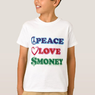 Camiseta Peace-Love-Wall-Money