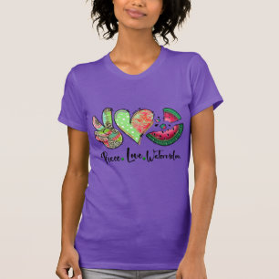 Camiseta Peace Love Watermelon, SUMMMER GIFT IDEA