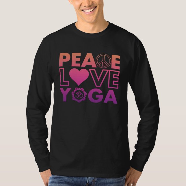 Camiseta Peace Love Yoga (Frente)