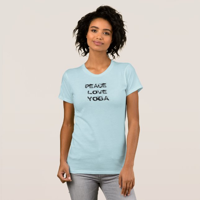 Camiseta Peace Love Yoga Tshirt (Frente Completa)