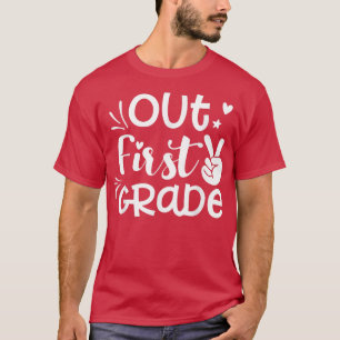 Camiseta Peace Out 1st Grade T-Shirt First Grade Graduation
