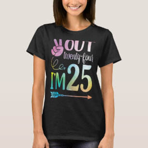 Camiseta Peace Out 24 Eu tenho 25 anos Nascer em 1997 Happy