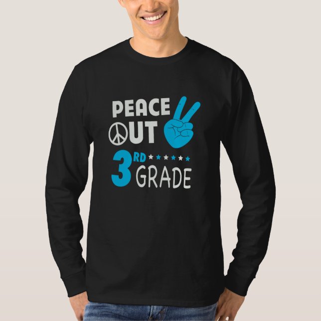 Camiseta Peace Out 3rd Grade Boys Third Grade Graduation (Frente)