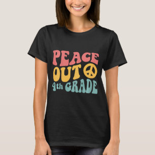 Camiseta PEACE Out 4º ano - Retro Funny 70's Último Dia de