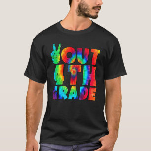 Camiseta Peace Out 4th Grade Graduation Tie Dye No Último D