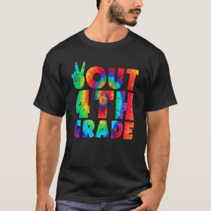 Camiseta Peace Out 4th Grade Graduation Tie Dye No Último D