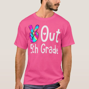 Camiseta Peace Out 5th Grade Tie Dye Graduation Last Day of