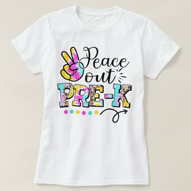 Camiseta Peace Out Pre-K Class of 2022 Formando Graduation  (Frente do Design)