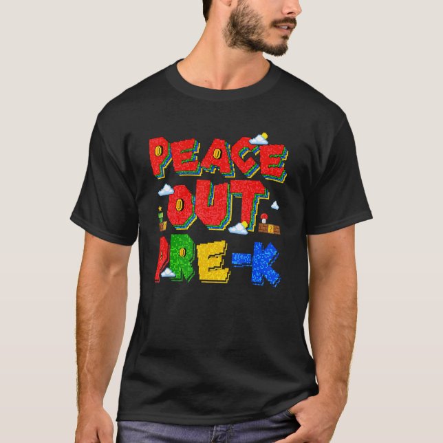 Camiseta Peace Out Pre K Goodbye Pre K Hello Summer 2023 (Frente)