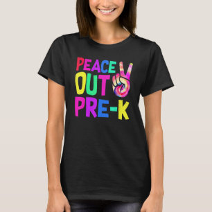Camiseta Peace Out Pre K Graduação Pré K