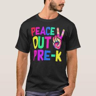 Camiseta Peace Out Pre K Graduação Pré K