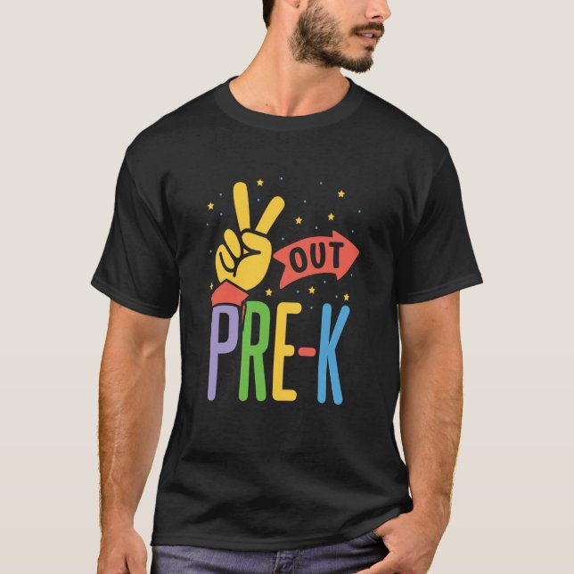 Camiseta Peace Out Pre K Pk Pre Kindergarten Kids Cute (Frente)