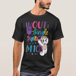 Camiseta Peace Out Single Digits Im 10 Year Old 10th Birthd
