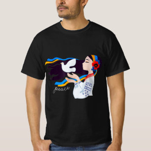 Camiseta Peace pomve girl apóia a Ucrânia e mantém-se firme