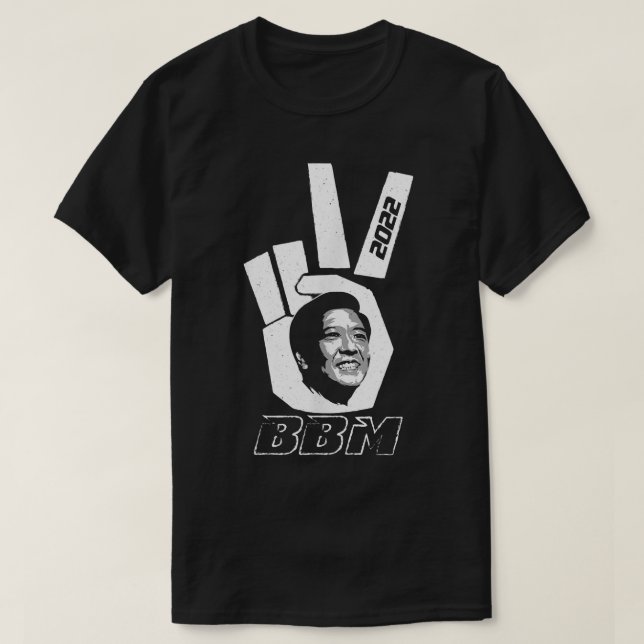 Camiseta Peace Sign 2022 BBM on red  Bong Bong Marcos  (Frente do Design)
