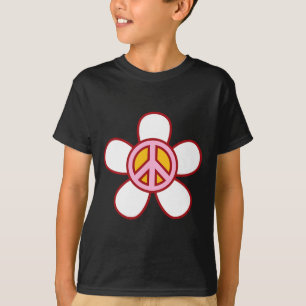 Camiseta PEACE SIGN LOVE 60s 70s Groovy Hippie Costume Hall