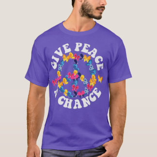 Camiseta PEACE SIGN LOVE 60s 70s Tie Dye Hippie Halloween B