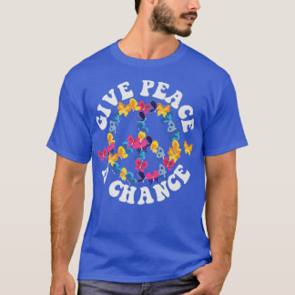 Camiseta PEACE SIGN LOVE 60s 70s Tie Dye Hippie Halloween B
