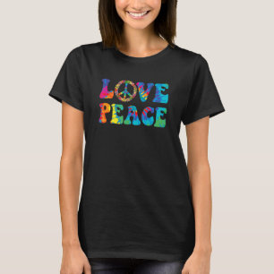 Camiseta PEACE SIGN LOVE 60s 70s Tie Dye Hippie Halloween C