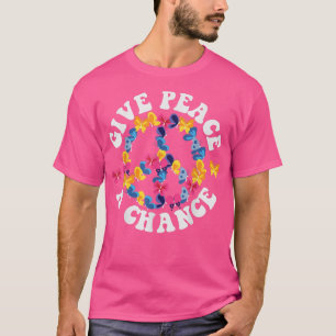 Camiseta PEACE SIGN LOVE 60s 70s Tie Dye Hippie Halloween C