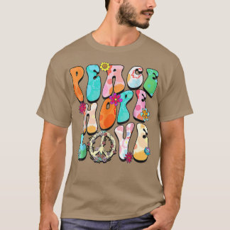 Camiseta PEACE SIGN LOVE 60s 70s Tie Dye Hippie Halloween C