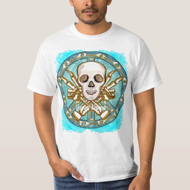 Camiseta Peace Skeleton Skull (Frente)