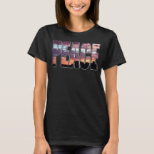 Camiseta Peace Sunset Letters