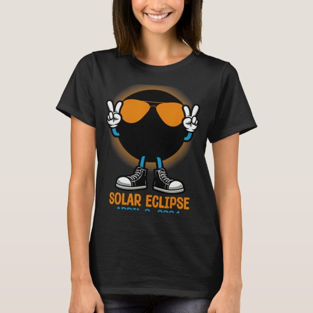 Camiseta Peace Totality Solar Eclipse 8 de abril de 2024 Wo (Frente)