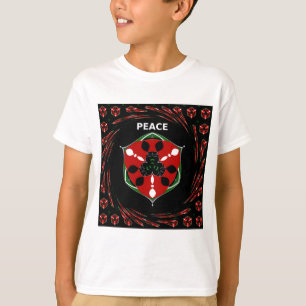 Camiseta "Peace: with Shield Emblem" Art Impressão