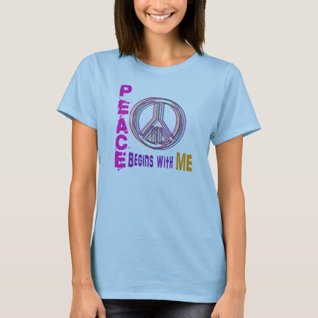 Camiseta PeaceBeginsWithMe (Frente)