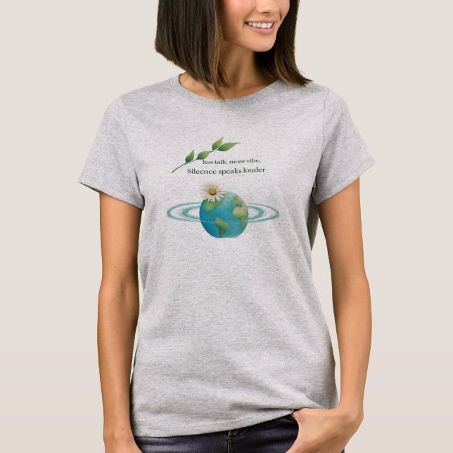 Camiseta Peaceful Earth Design | Women’s Basic T-Shirt (Frente)