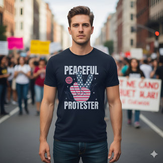 Camiseta Peaceful Protester Statement - Advocate for Change
