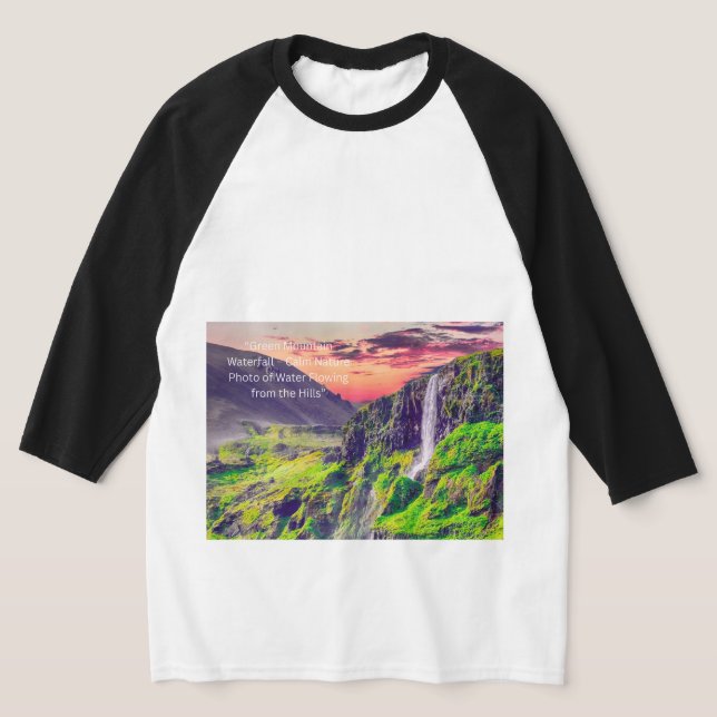 Camiseta Peaceful Waterfall and Mountain Landscape | Relax (Postura )