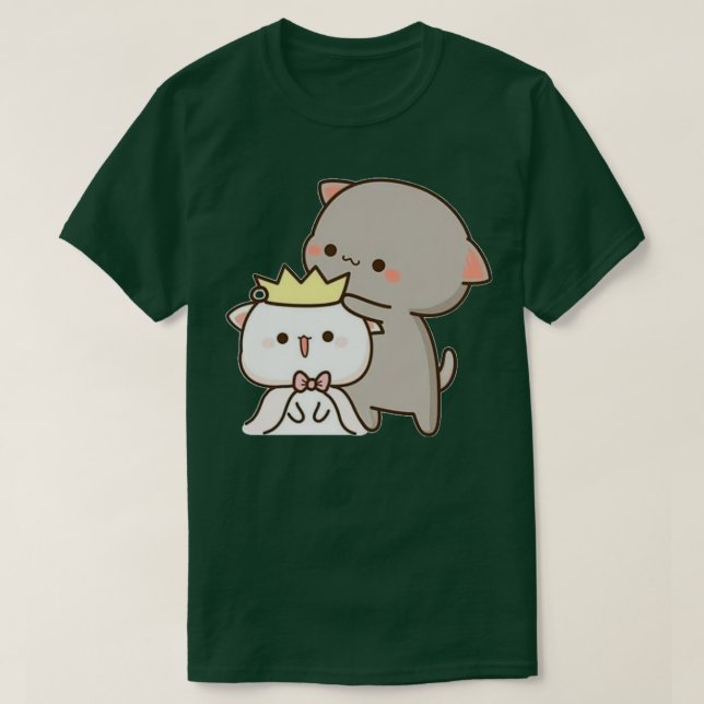 Camiseta Peach and goma mochi cat  (Frente do Design)