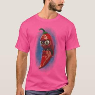 Camiseta Peach Bruh Angry Chili Peppers Art Abstrato Grumpy