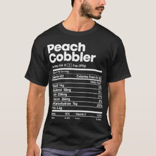 Camiseta Peach Cobbler Nutrition Fata Engraçado Ação de Gra