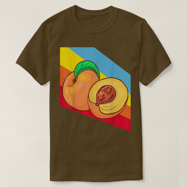 Camiseta Peach Comida Vegan Vegetarian (Frente do Design)