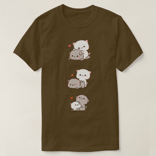 Camiseta Peach e Goma cat (Frente do Design)