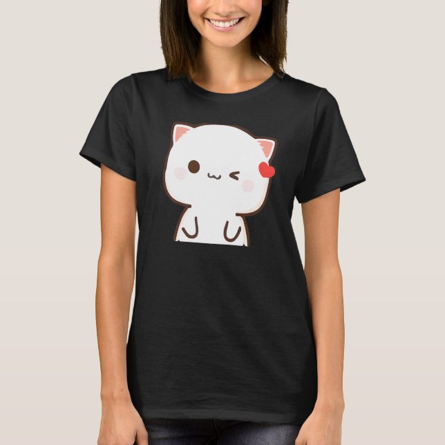 Camiseta Peach E Goma Mochi Cat (Frente)